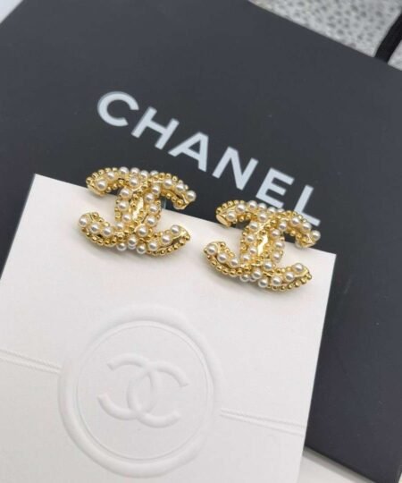 Chanel CC Earrings Gold For Women