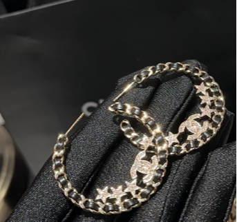 Alternative view of Chanel Chain Of Stars Earrings Gold For Women