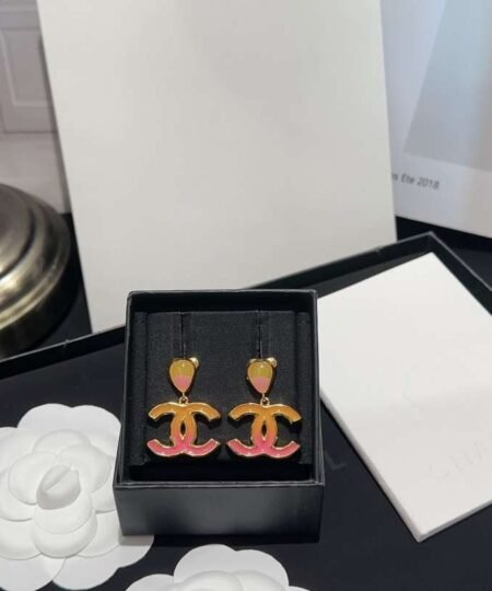 Alternative view of Chanel Enamel Earrings Yellow For Women