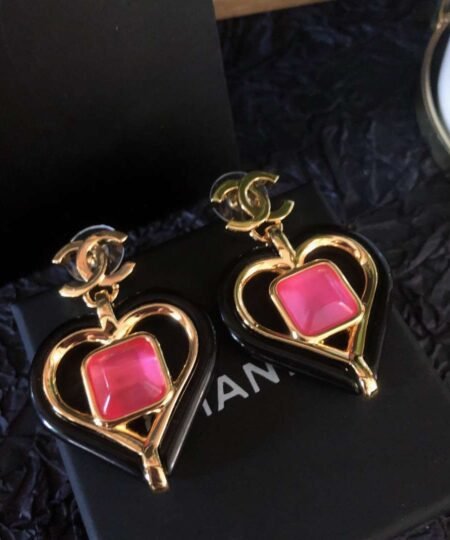 Alternative view of Chanel Heart Earrings Pink For Women