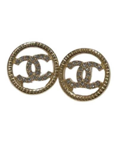 Chanel Hollow Earrings Gold For Women