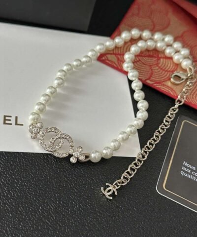 Chanel Letter Necklace White For Women