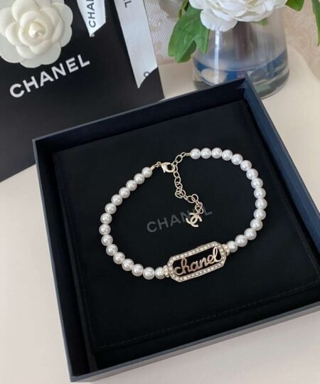 Chanel Letter Necklace White For Women