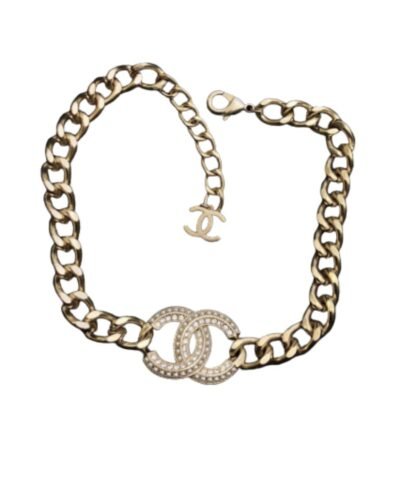 Chanel Small Agarwood Necklace Gold For Women