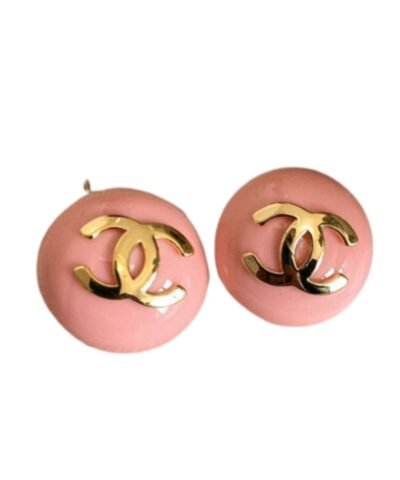 Chanel Small Pearl Earrings Pink For Women