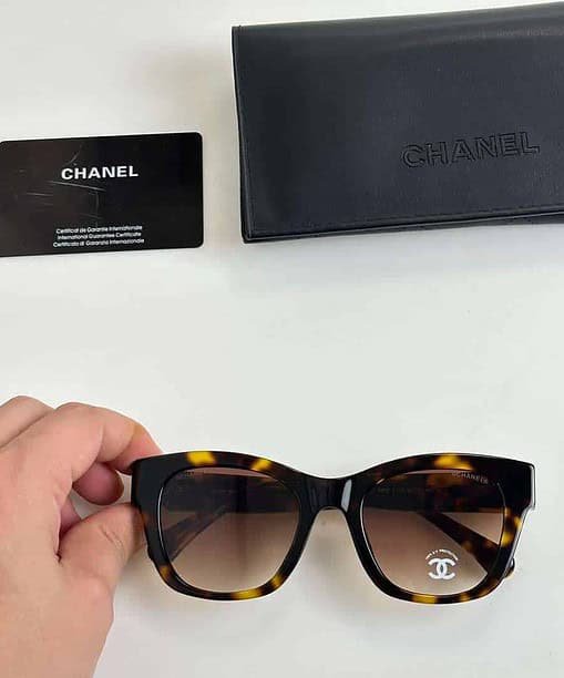 Chanel Square Sunglasses Brown For Women