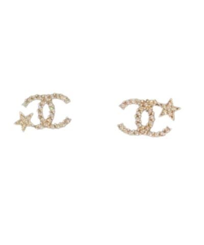 Chanel Star Shape Earrings Gold For Women