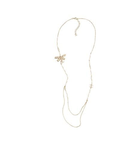 Chanel Long Necklace Gold For Women ABD486 B16785 NY393