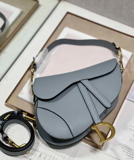 Alternative view of Christian Dior Saddle Bag With Strap Grey For Women 10in/25.5cm