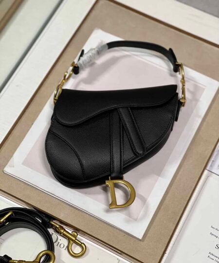 Alternative view of Christian Dior Mini Saddle Bag With Strap Black For Women 7.5in/19cm M0456CBAA_M900