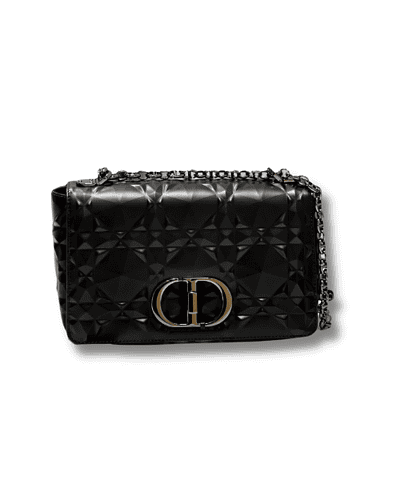 Dior Medium Caro Bag Black/White For Women 10in/25.5cm