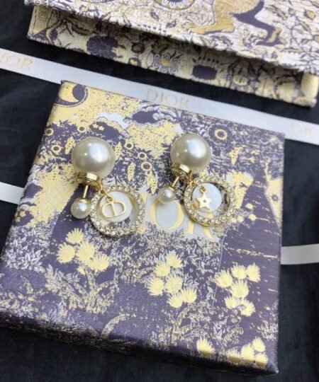 Alternative view of Dior Clair Lune Earrings Gold Tone For Women