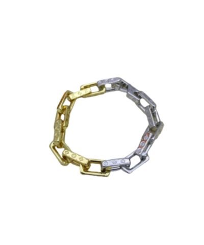 Louis Vuitton Combinating Two Colors Monogram Chain Bracelet Multicolor For Men