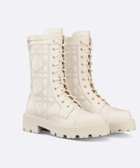 Dior D-Unit Ankle Boot White For Women