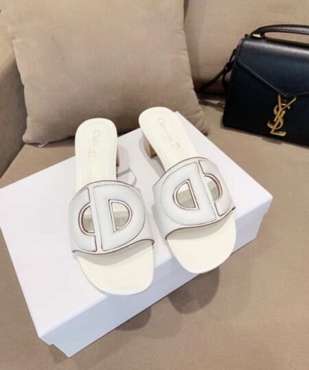 Christian Dior D Club Slide White For Women CD