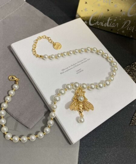 Dior Bee Necklace White For Women