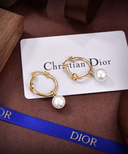 Alternative view of Dior Letter Earrings White For Women