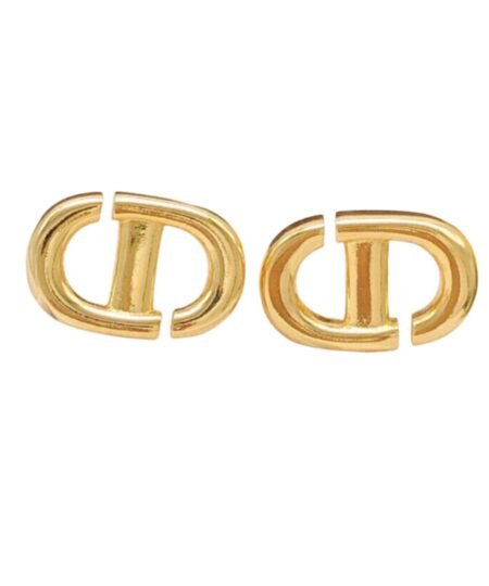 Dior Mini Pig Nose CD Pearl Earrings Gold For Women