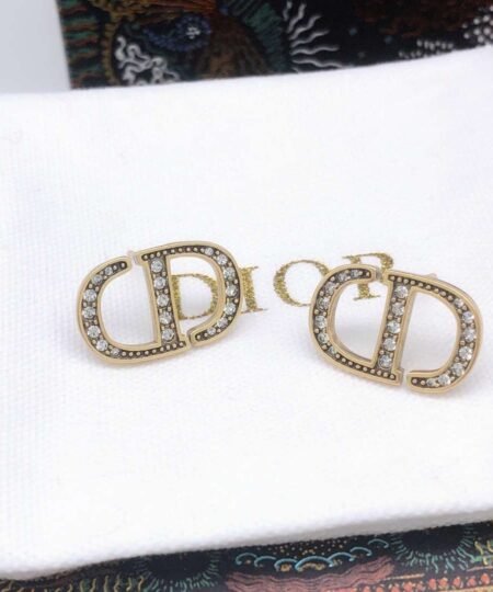 Alternative view of Dior Monogram Mini Earrings Gold For Women