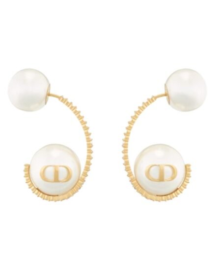 Dior Super Textured Earrings Gold For Women