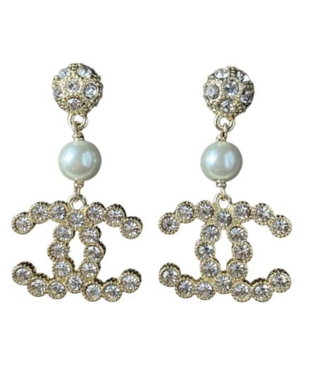 Chanel Double C Earrings Gold For Women