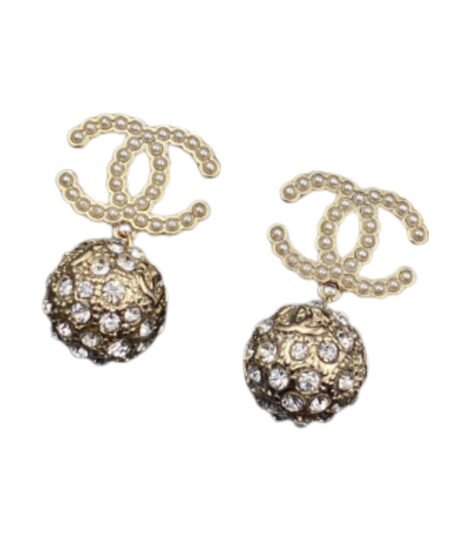 Chanel Double C Earrings Gold For Women