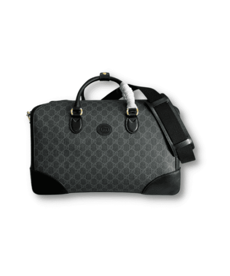 Gucci Duffle Bag With Interlocking G Black For Men 16.5in/42cm 696014 92THF 1000