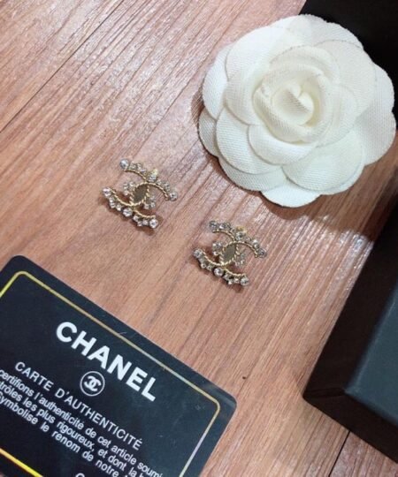 Alternative view of Chanel Fashional Douple C Earrings Gold Tone For Women