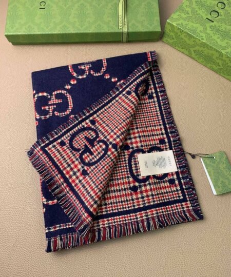 Alternative view of Gucci GG Style Scarf Dark Blue 180cm/71in For Women
