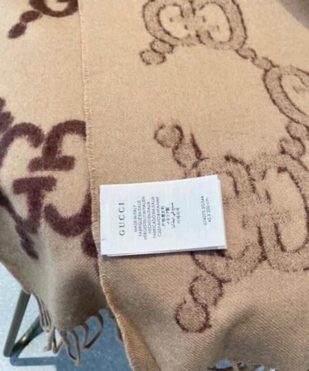 Alternative view of Gucci Classic Cashmere Scarf Beige For Women