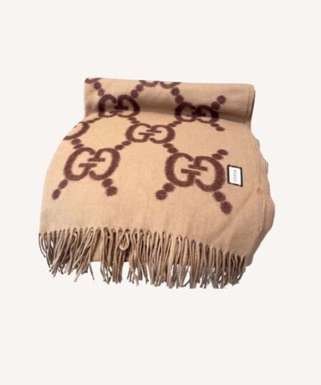 Gucci Classic Cashmere Scarf Beige For Women