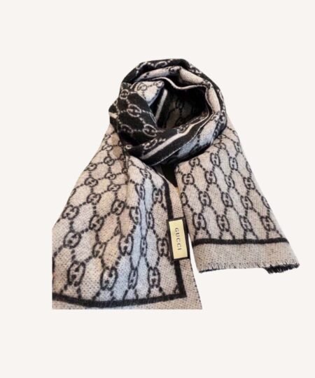 Gucci Double Sided Scarf Black For Women