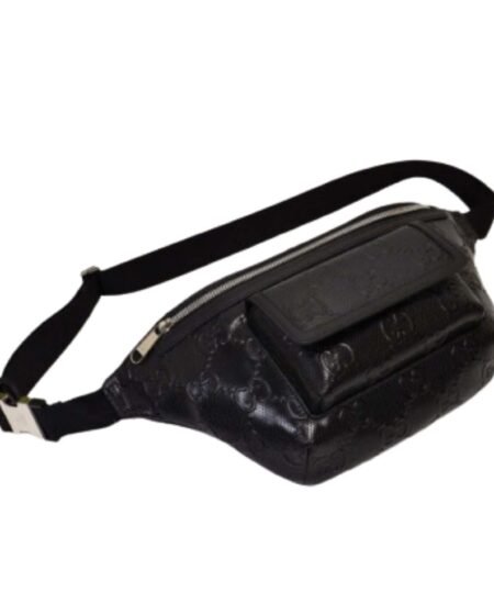 Gucci Embossed Belt Bag Black For Men 11in/28cm 645093 1W3CN 1000
