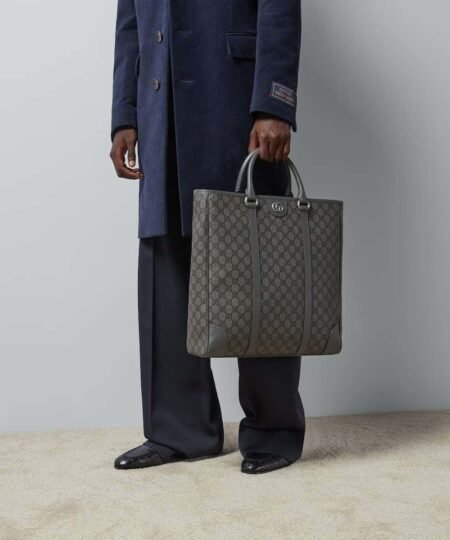 Alternative view of Gucci Ophidia Medium Tote Grey And Black Bag For Men 763316 FACJY 1244- 15 Inches/ 38 Cm