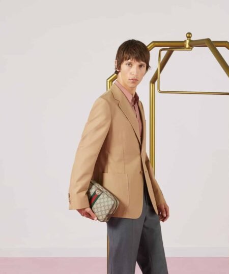 Alternative view of Gucci Savoy Toiletry Case With Web Beige For Men 9.2 In/ 23.5 Cm 760019 96IWT 8745