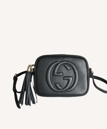 Gucci Soho Small Disco Bag Black For Women 8in/21cm GG 308364