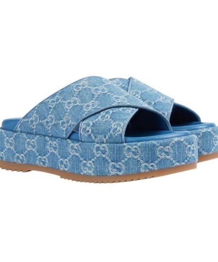 Gucci Women GG Platform Slide Sandal For Women - 771560 FACUO 4646