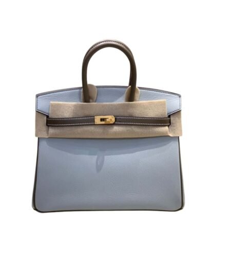 Hermes Birkin 25 Beton Togo Blue For Women 25cm / 9.8in