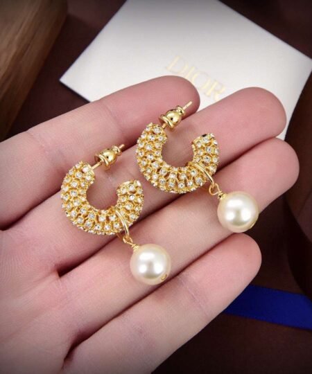 Alternative view of Dior Hollow Earrings Gold For Women