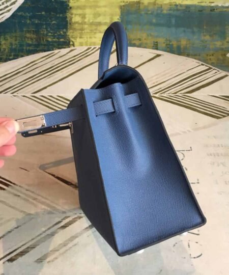 Alternative view of Hermes Kelly Navy For Women Silver Toned Hardware 10in/25cm