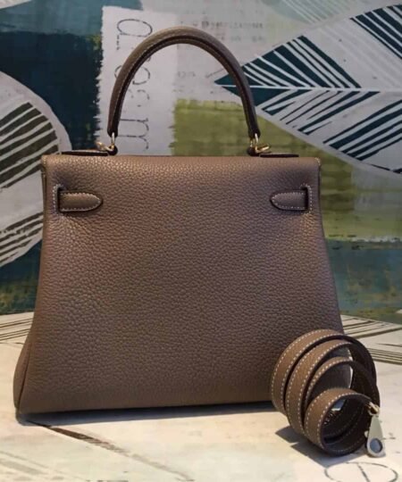 Alternative view of Hermes Kelly 28 Greige Bag With Gold Toned Harware For Women, Women's Handbags, Shoulder Bags 11in/28cm