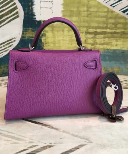 Alternative view of Hermes Mini Kelly Violet For Women Silver Toned Hardware 7.5in/19cm