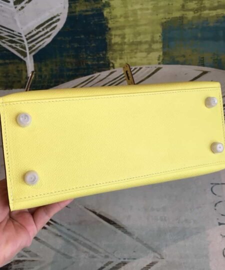 Alternative view of Hermes Kelly Light Yellow For Women Silver Toned Hardware 10in/25cm