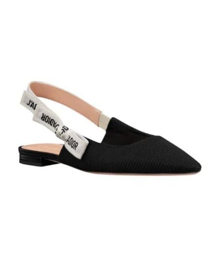 Christian Dior J'Adior Slingback Flat Black For Women- KCB384TFL_S900