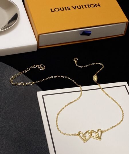 Alternative view of Louis Vuitton LV Letter Necklace Gold For Women