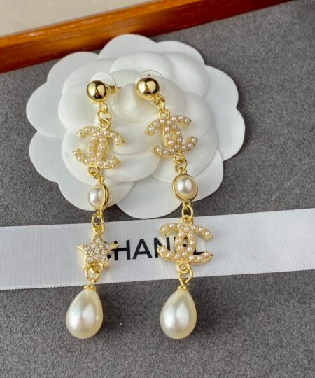 Alternative view of Chanel Large Asymmetrical Earrings Gold For Women