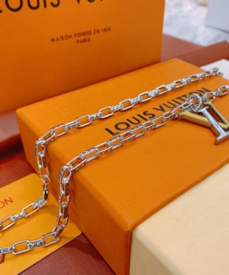 Alternative view of Louis Vuitton Letter Necklace Silver For Women