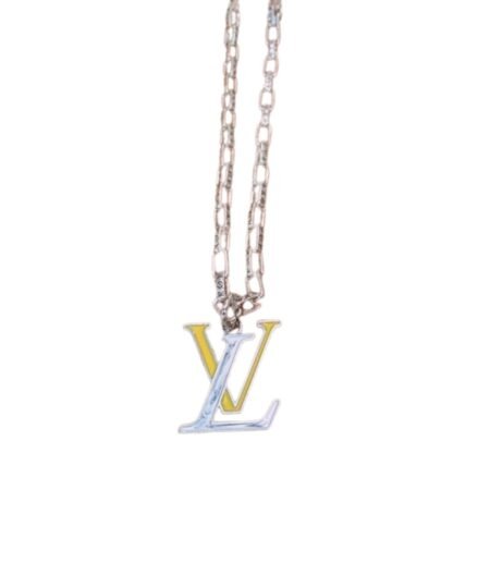 Louis Vuitton Letter Necklace Silver For Women