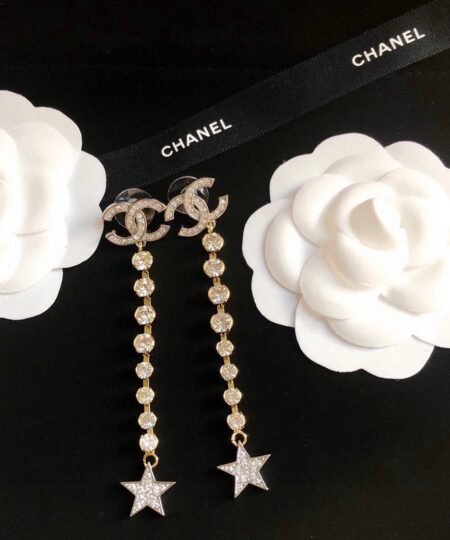 Alternative view of Chanel Long Star Earrings Gold For Women