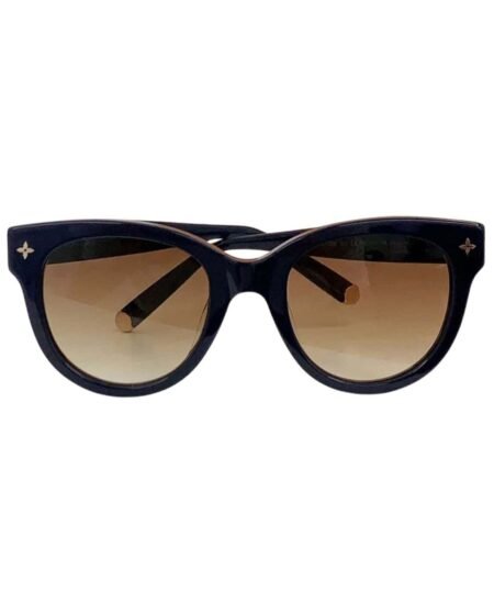 Louis Vuitton Monogram Round Sunglasses Black For Women